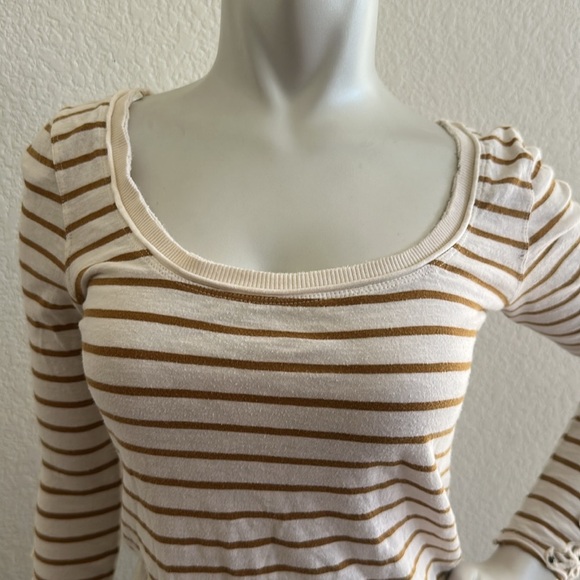 Free People Mustard Tuscaloosa Hard Candy
Henley with Beaded Crocheted Cuffs - Picture 4 of 9